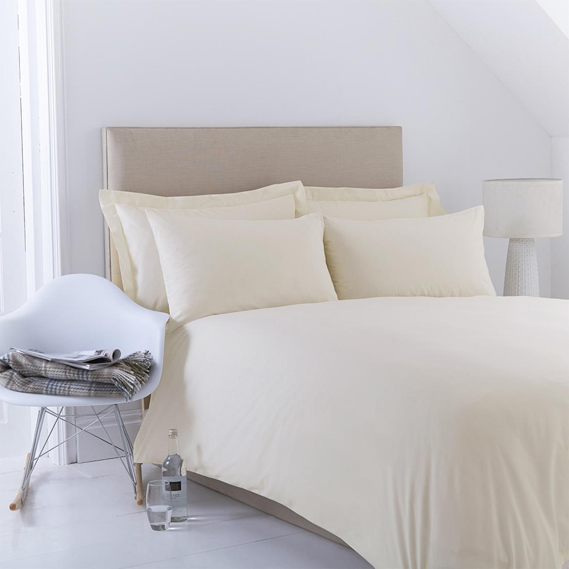 Poetry Plain Dye Double Ivory Duvet Cover Set main product photo