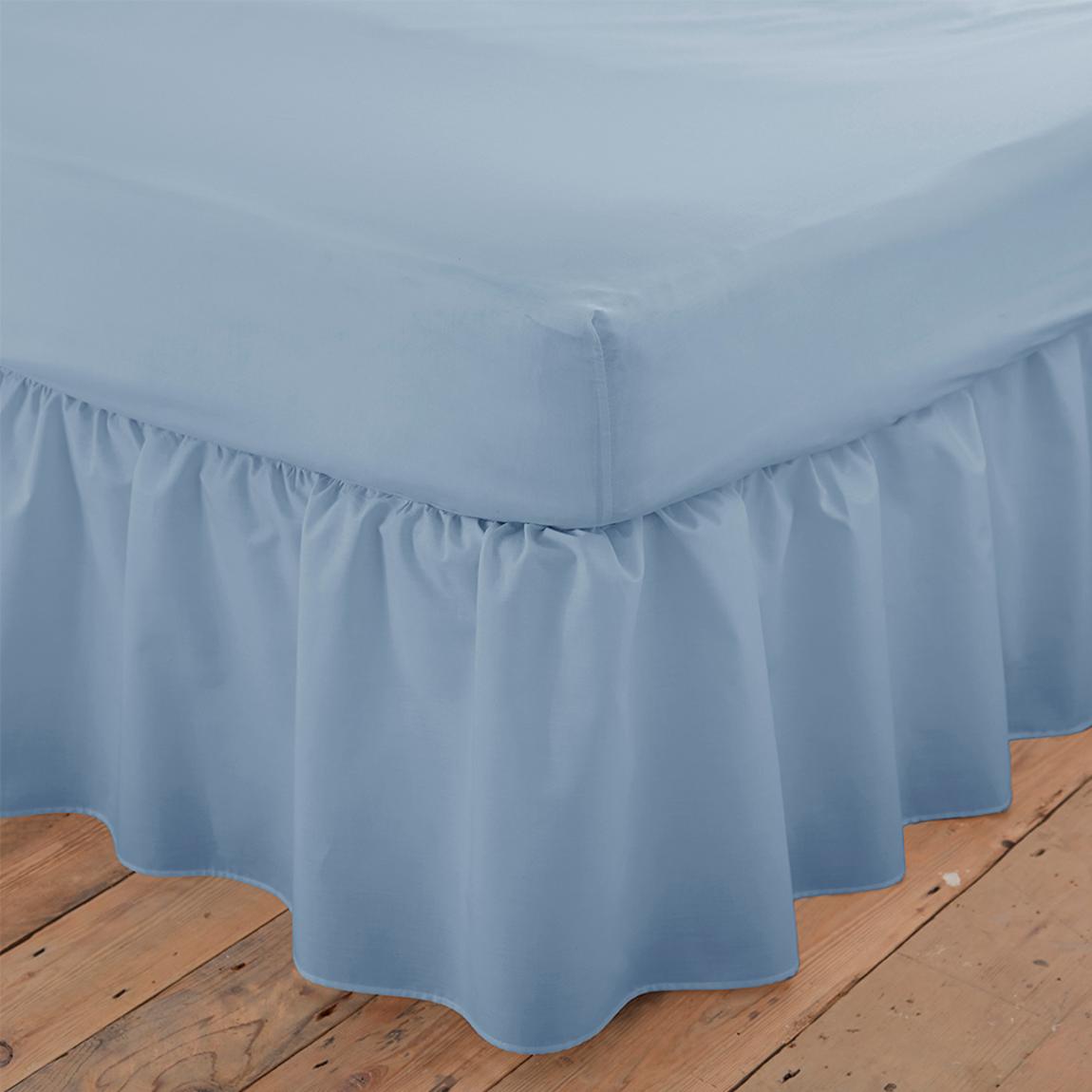 Charlotte Thomas Poetry Plain King Platform Valance Sheet Frilled - Blue main product photo