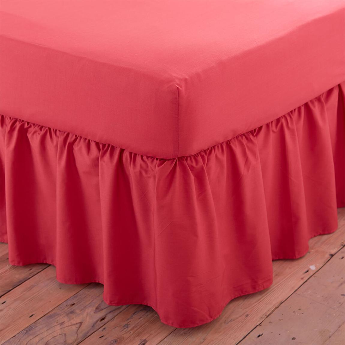Charlotte Thomas Poetry Plain King Platform Valance Sheet Frilled - Terracotta main product photo