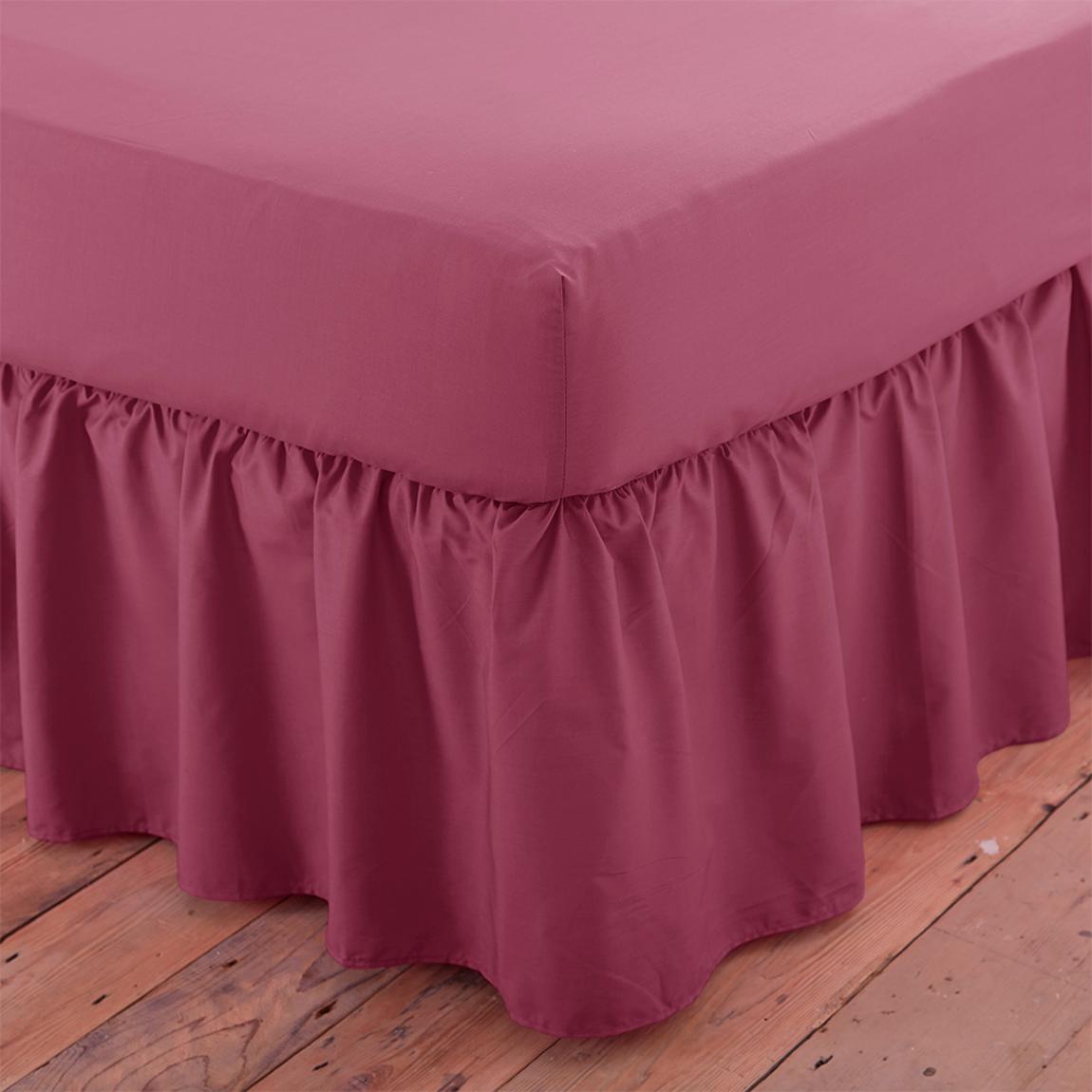 Charlotte Thomas Poetry Plain King Platform Valance Sheet Frilled - Aubergine main product photo