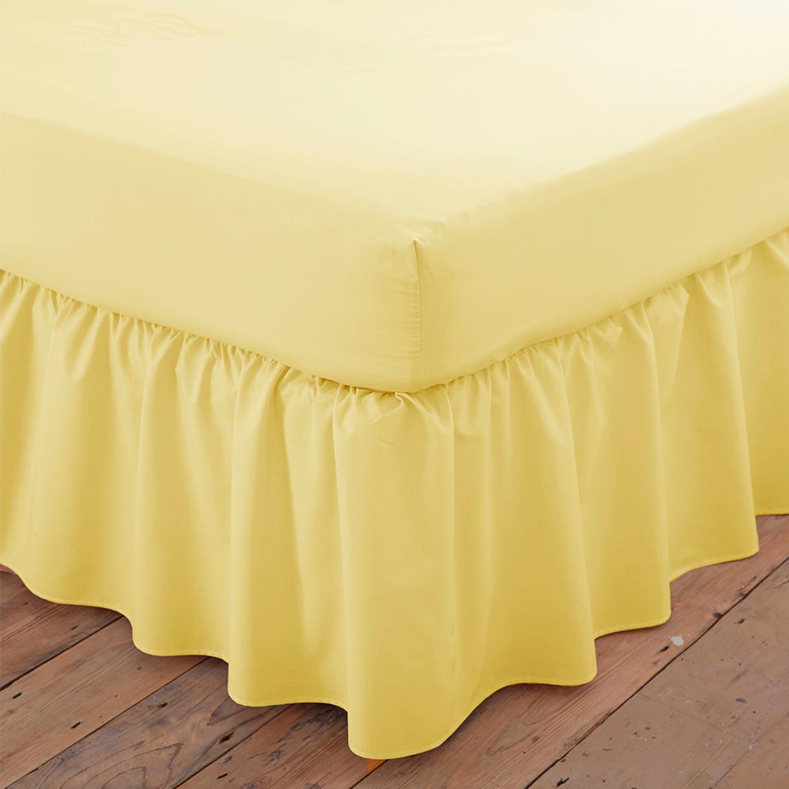 Charlotte Thomas Poetry Plain King Platform Valance Sheet Frilled - Lemon main product photo