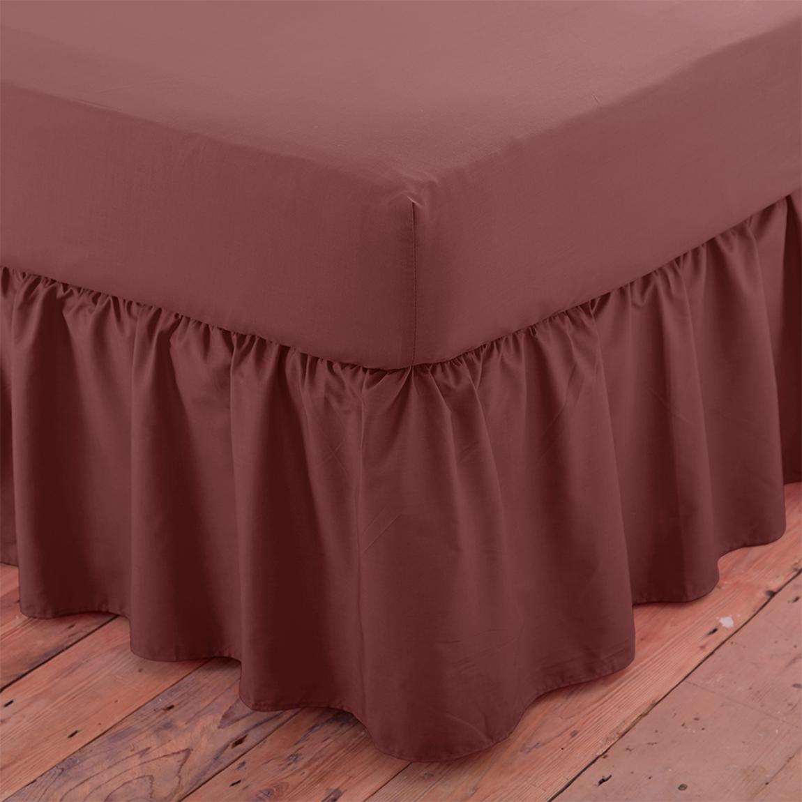 Charlotte Thomas Poetry Plain King Platform Valance Sheet Frilled - Chocolate main product photo