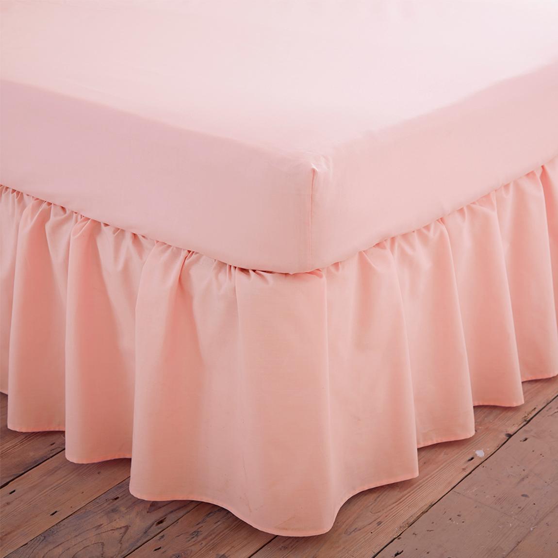 Charlotte Thomas Poetry Plain Single Platform Valance Sheet Frilled - Peach main product photo