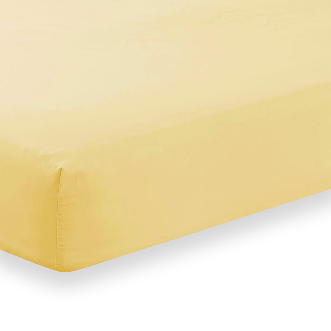 Charlotte Thomas Poetry Plain Super King Fitted Sheet - Lemon main product photo
