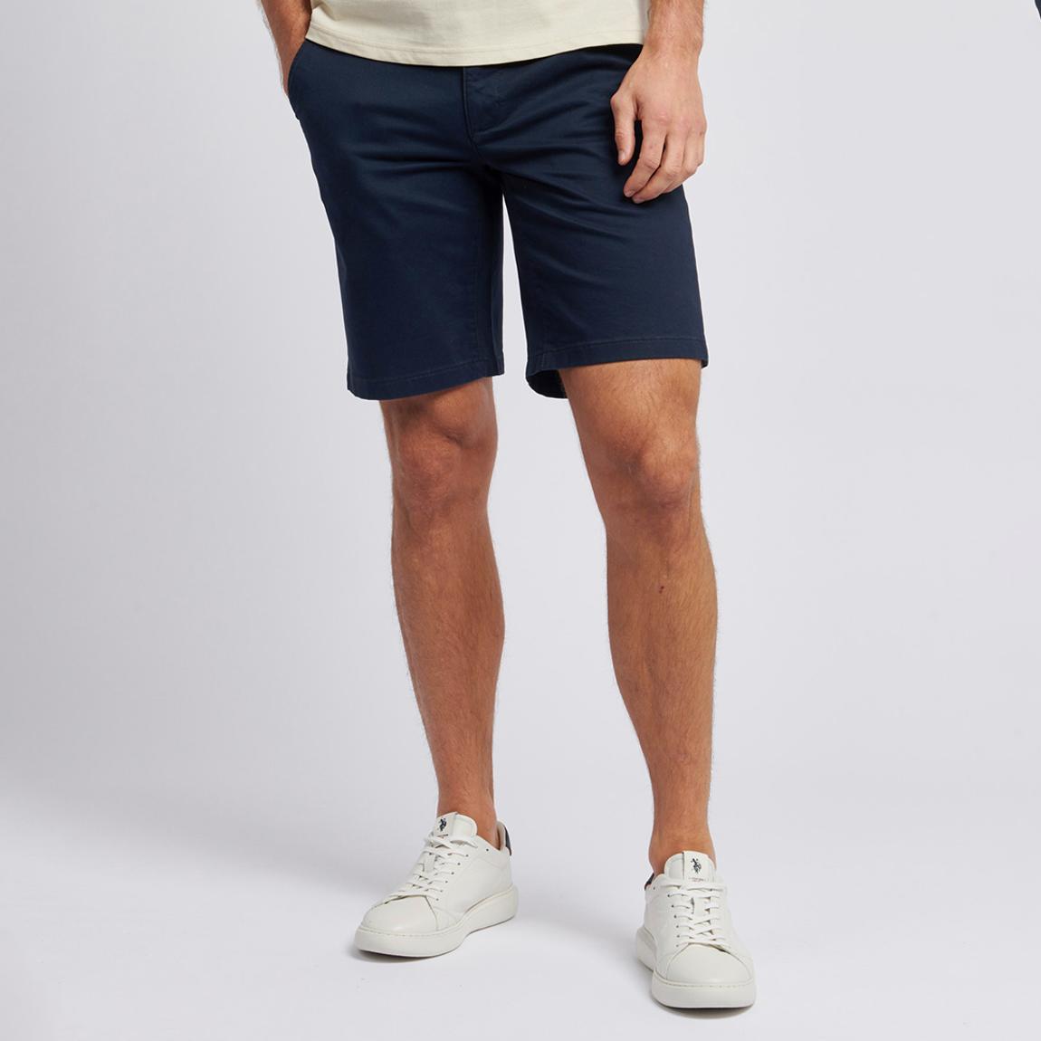 Navy Classic Cotton Blend Chino Shorts main product photo