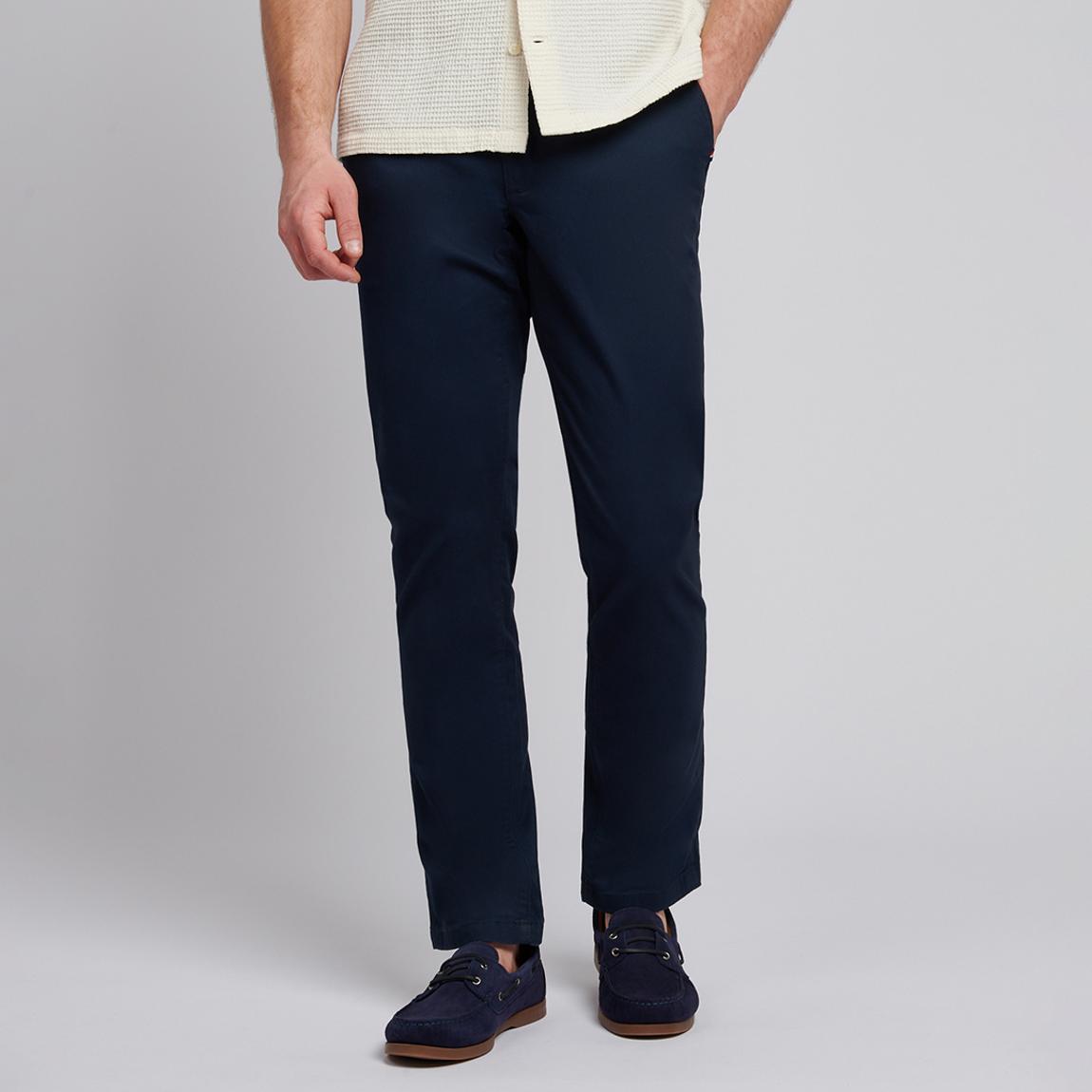 Navy Classic Cotton Blend Chino Trousers main product photo