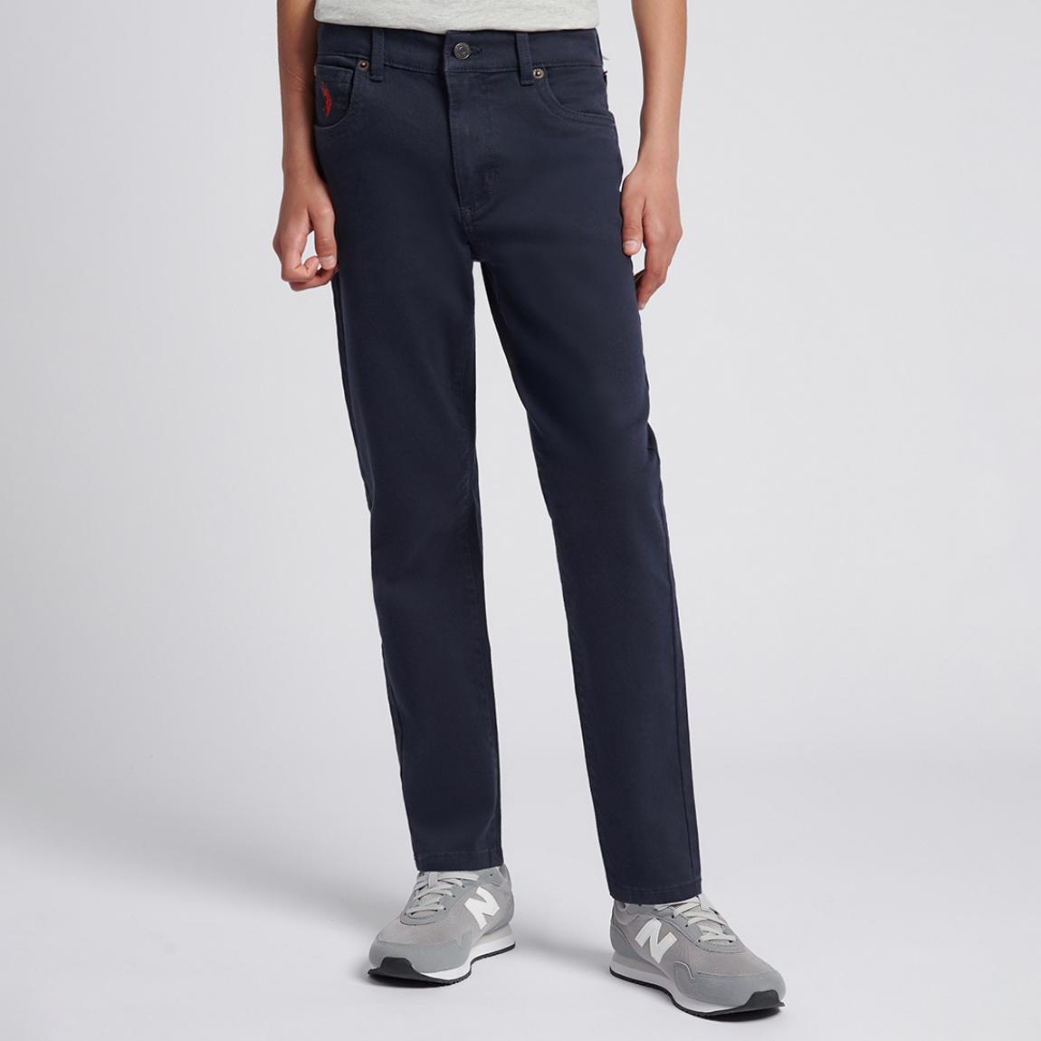 Boy's Navy Core 5 Pocket Cotton Blend Trousers main product photo