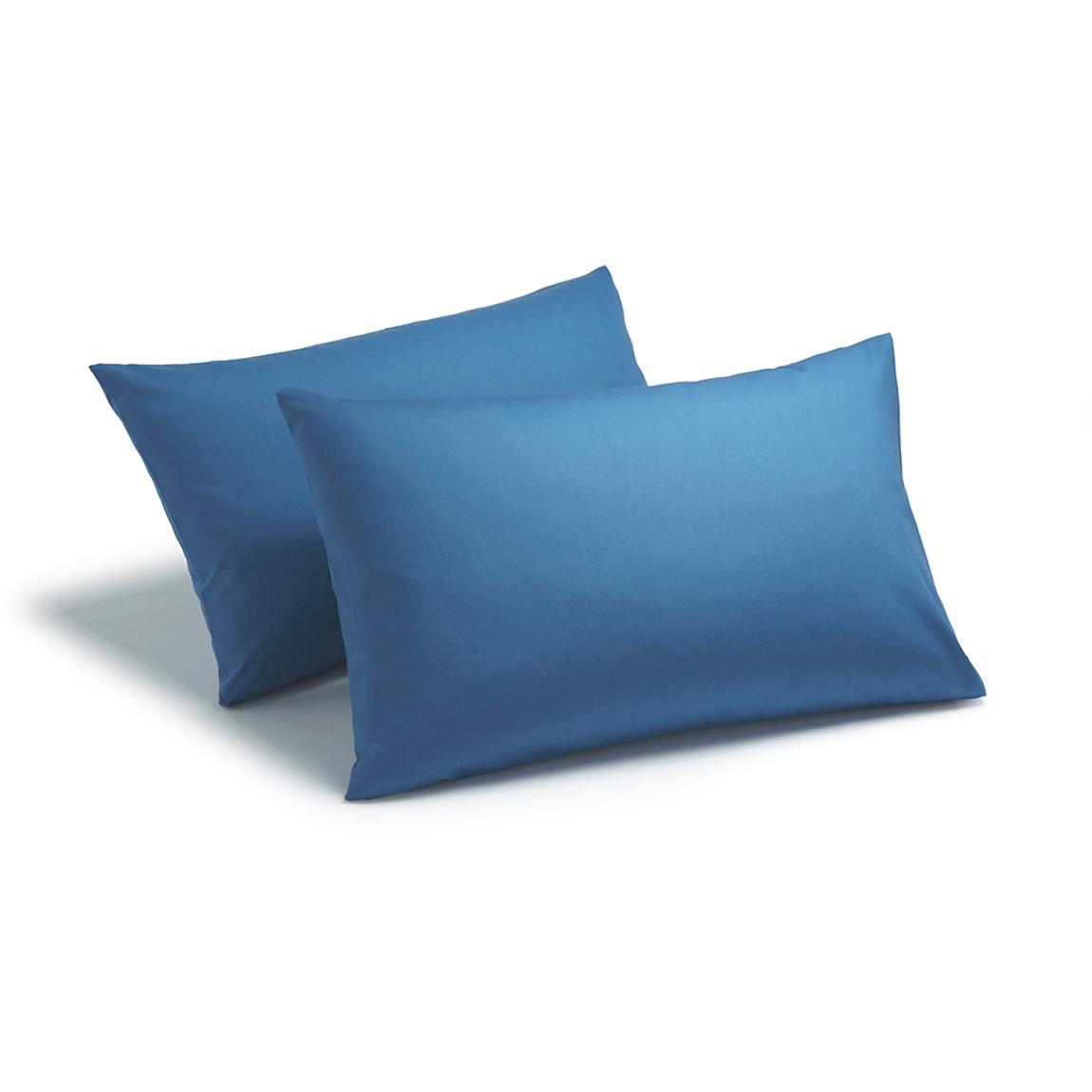 Charlotte Thomas Poetry Plain Dye 1 Pair Housewife Pillowcases - Mid Blue main product photo
