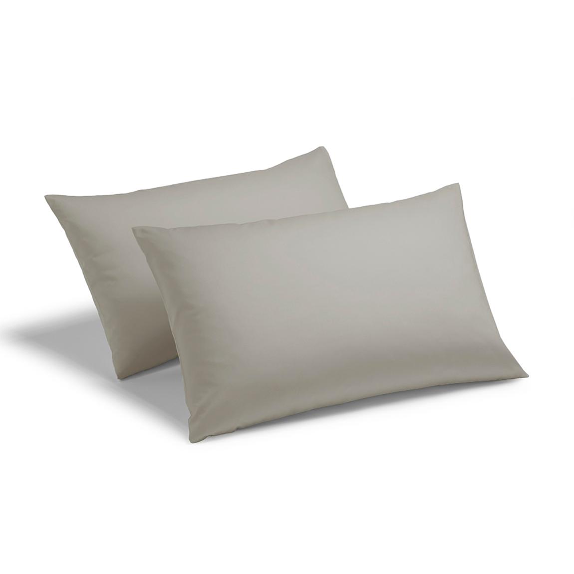 Charlotte Thomas Poetry Plain Dye 1 Pair Housewife Pillowcases - Dark Grey main product photo