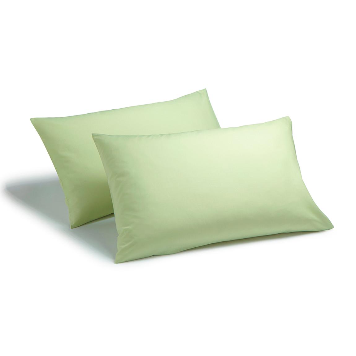 Charlotte Thomas Poetry Plain Dye 1 Pair Housewife Pillowcases - Meadow main product photo