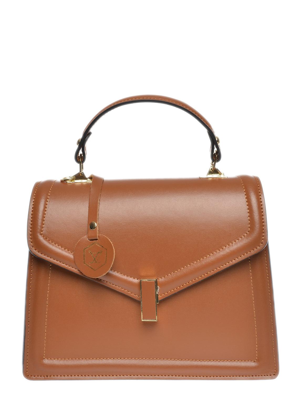 Brown Italian Leather Handbag main product photo