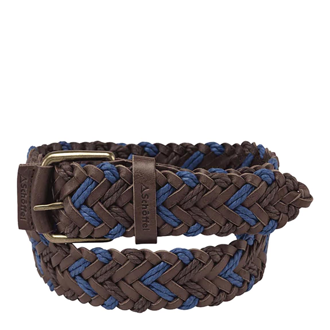 Brown/Blue Woven Leather Belt main product photo