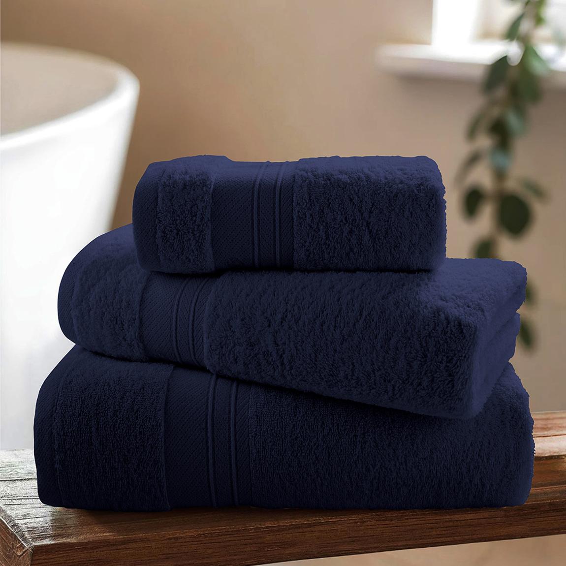 Super Soft Pure Cotton 2 Pack of Hand Towels, Navy Iris main product photo