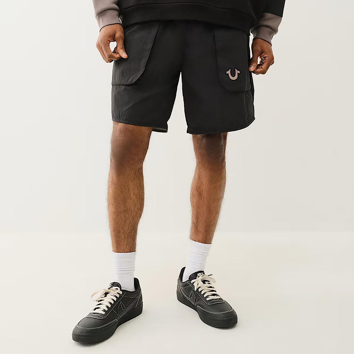 Black Cargo Pocket Shorts main product photo