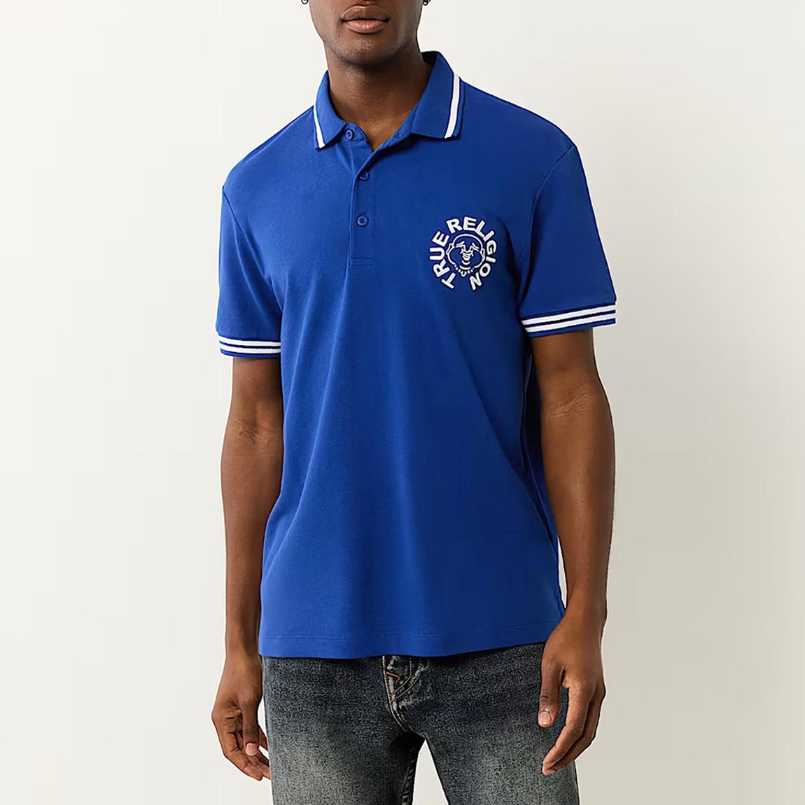 Cobalt Tipped Buddha Cotton Polo Shirt main product photo