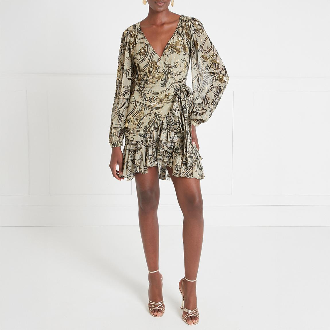 Sage/Gold Silviana Mini Dress main product photo