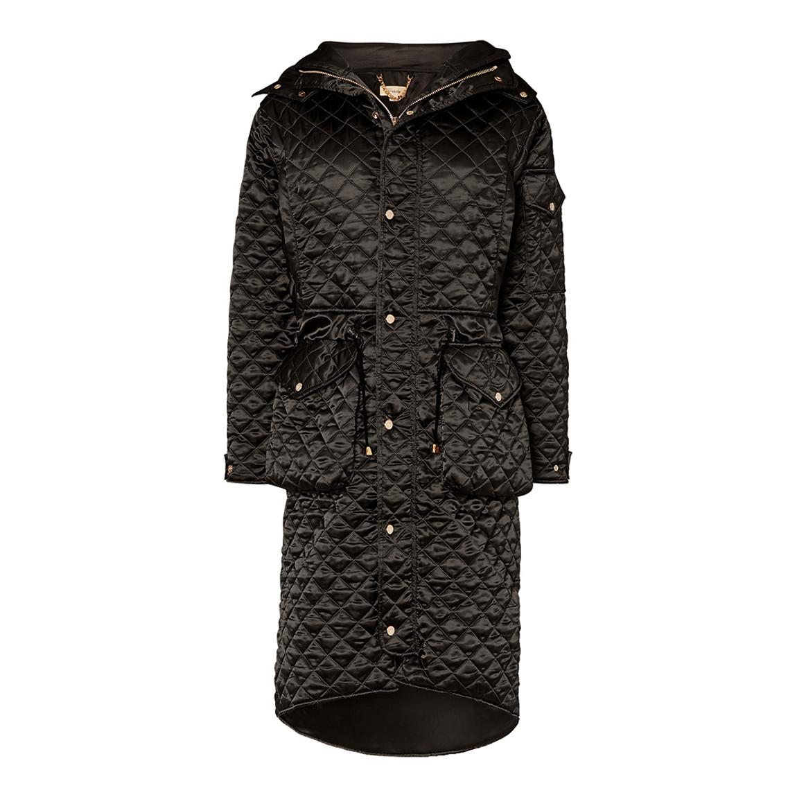 Black Jurassic Quilted Coat main product photo