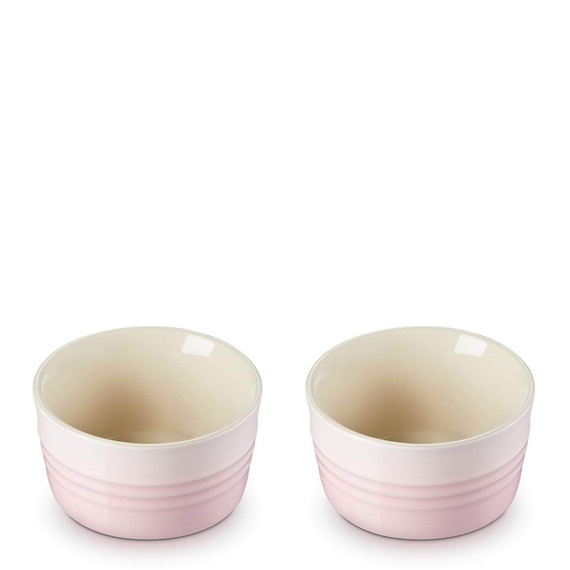 Le Creuset Shell Pink Stoneware Set of 2 Ramekins - BrandAlley