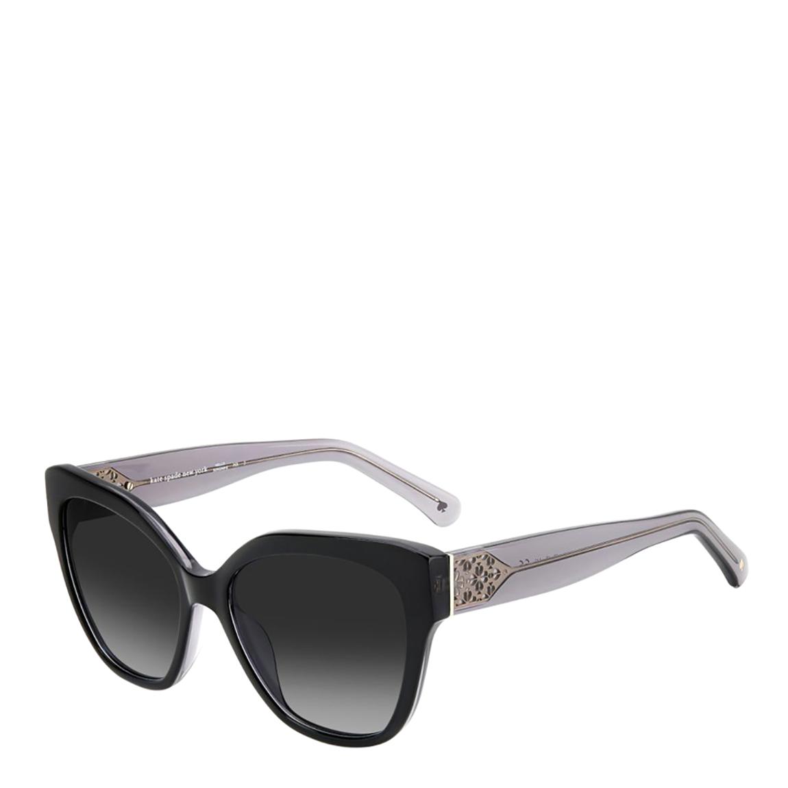 Women's Black Kate Spade Savanna Zwarte Zonnebril Sunglasses 57mm main product photo