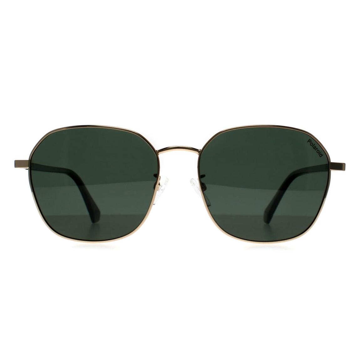 Gold Green Polaroid Sunglasses 57mm main product photo