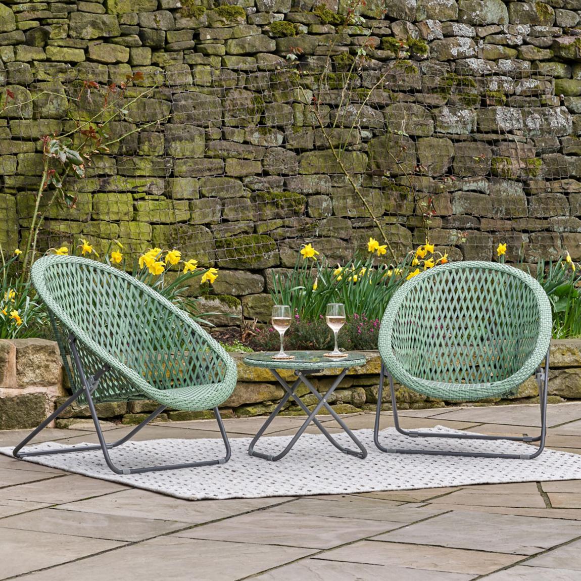 Tobs Green Outdoor Folding Bistro Set main product photo