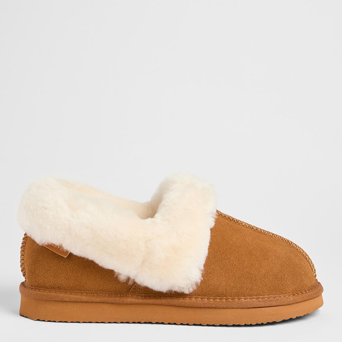 Woman's Tan/Cream Sheepskin Slippers
main product photo
