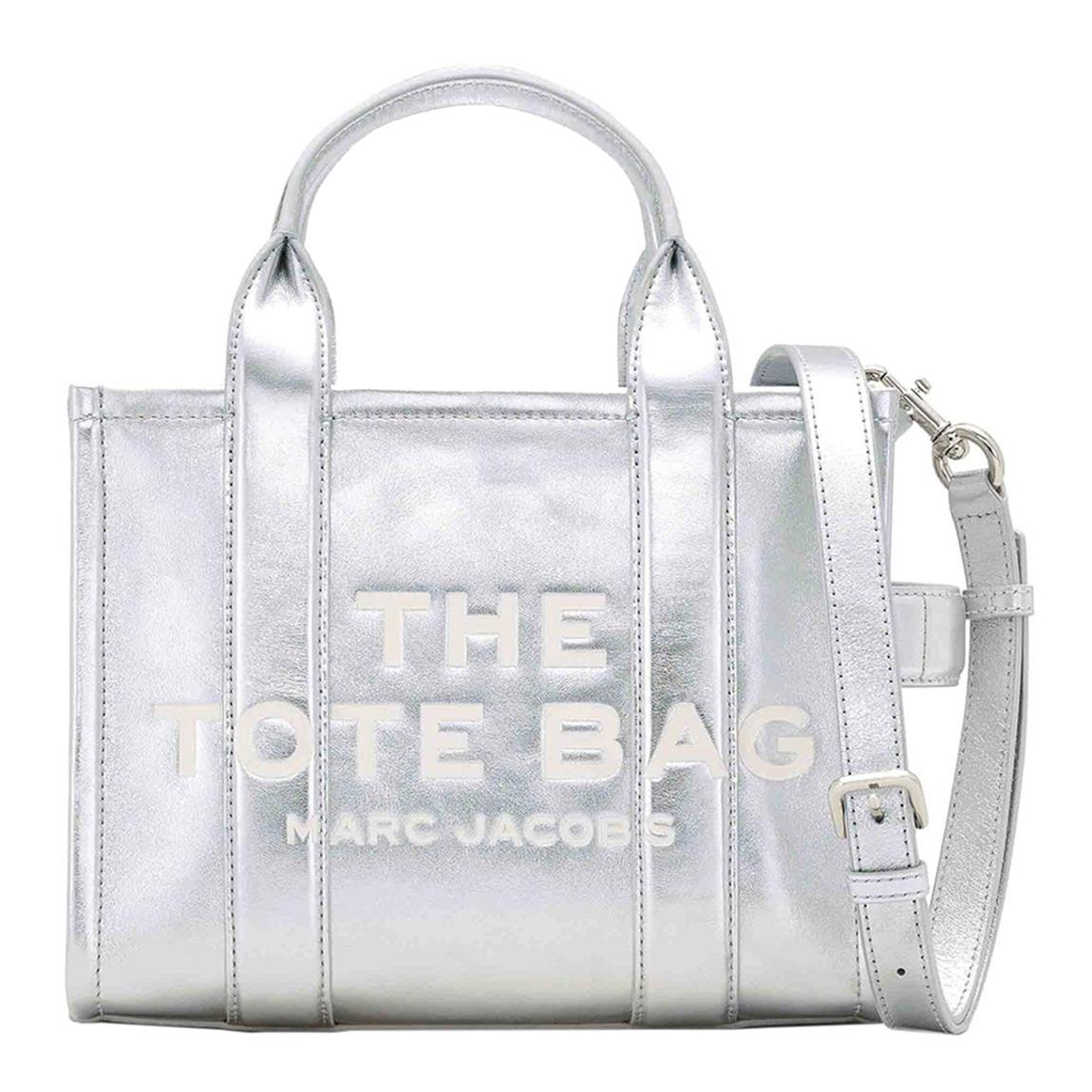 Women's Silver Marc Jacobs Small Metallic Tote Bag main product photo