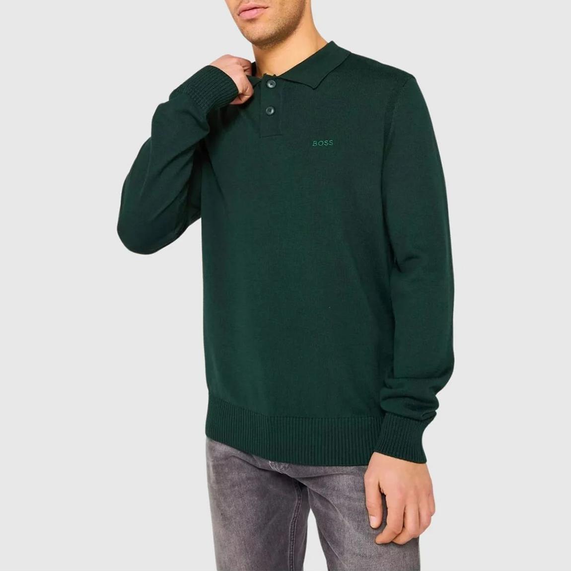 Green Avac Wool Blend Polo Shirt main product photo