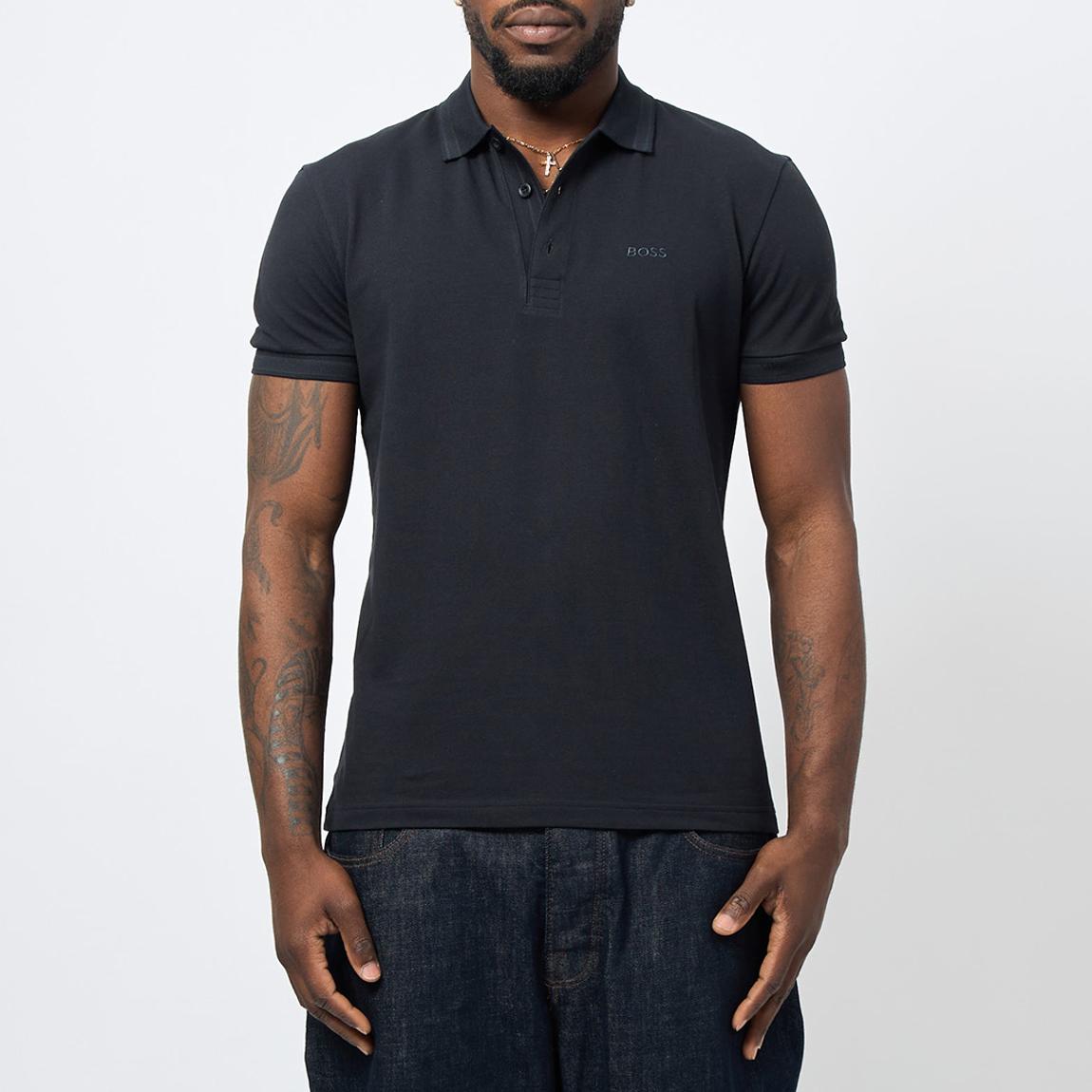 Black Cotton Polo Shirt main product photo