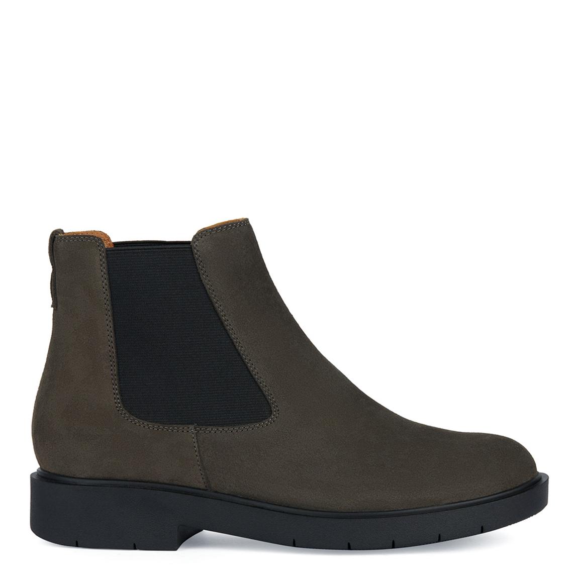 Dark Grey Spherica Suede Ankle Boots main product photo