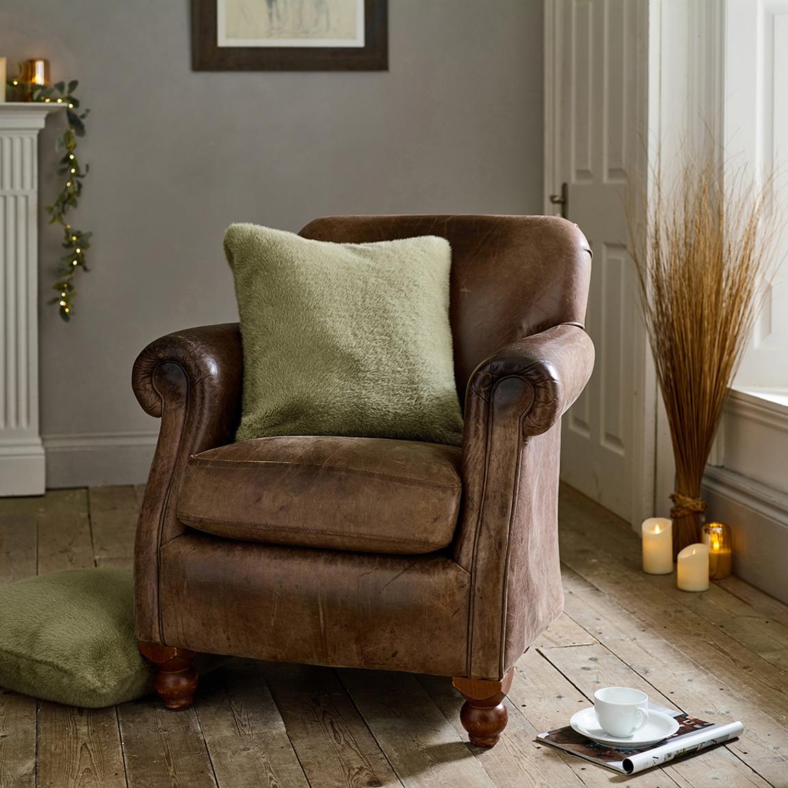 Set of 2 Ashford 50x50cm Cushions, Sage main product photo