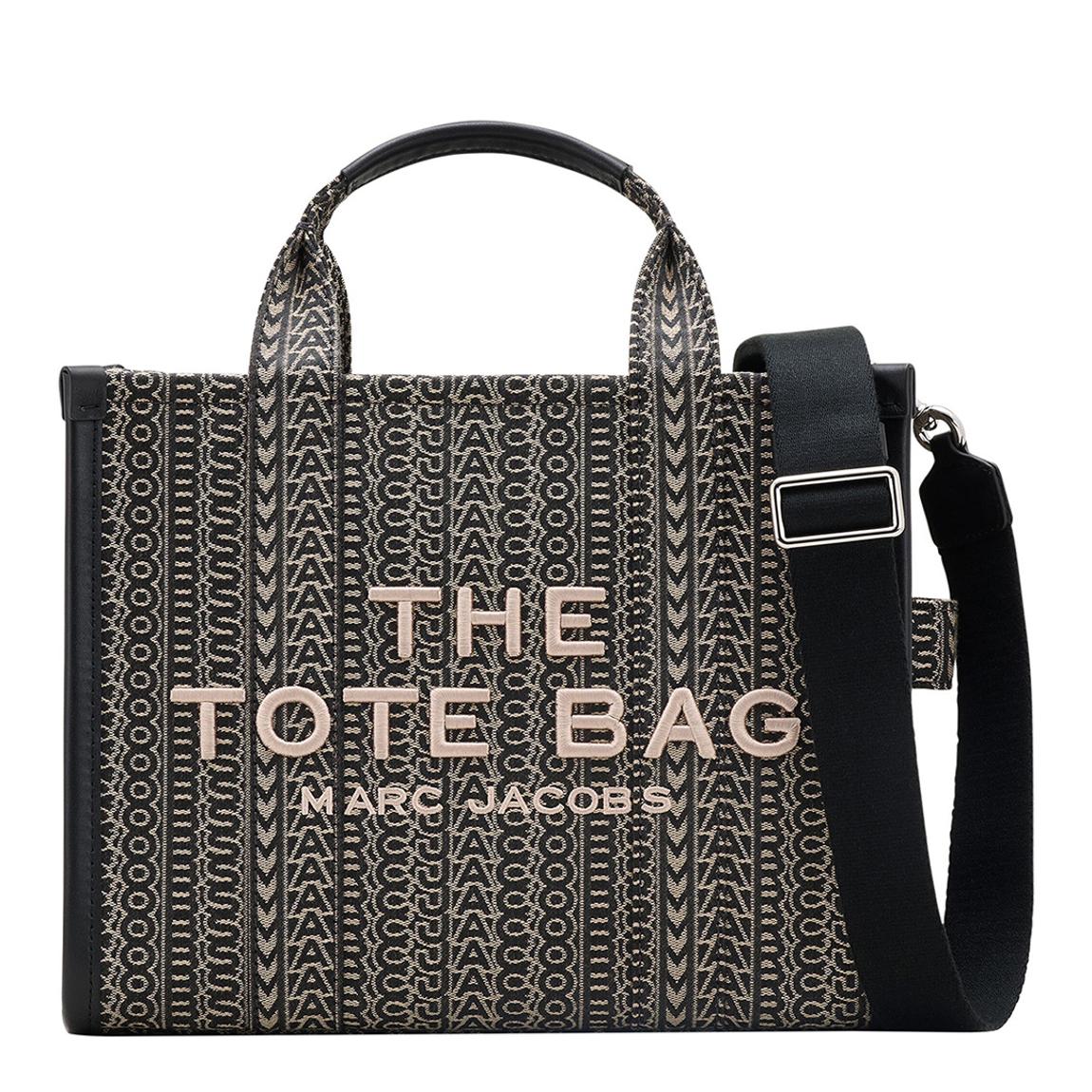 Black The Monogram Jacquard Medium Tote Bag main product photo
