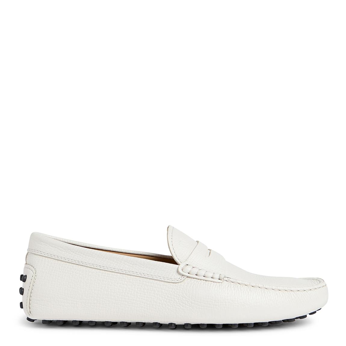 Men's White Suede Gommino Mocassins main product photo