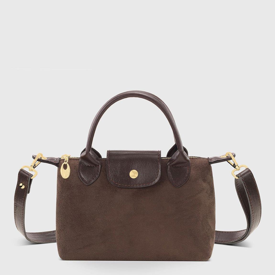 Brown Suede Shoulder Bag main product photo