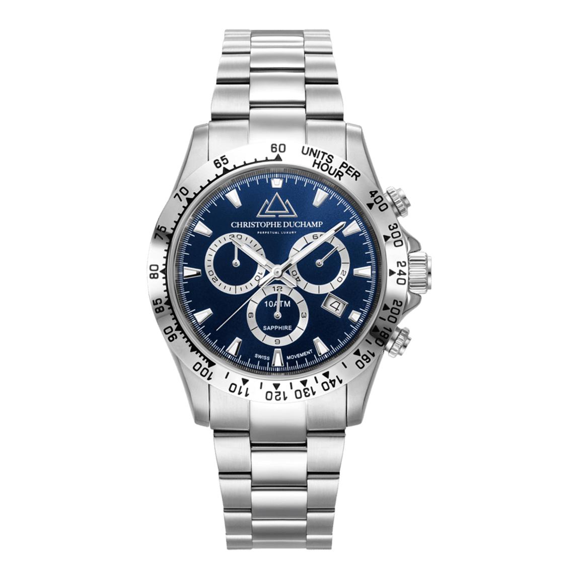 Men's Silver & Blue Gr & Mont Watch main product photo