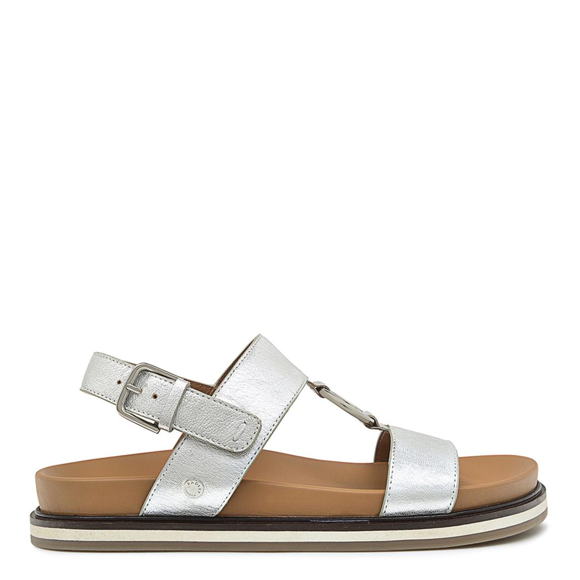 Silver Metallic Bury Walk 2.0 Flat Sandals main product photo