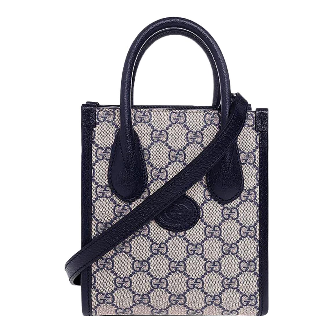 Black Gucci GG Supreme Mini Tote Bag main product photo