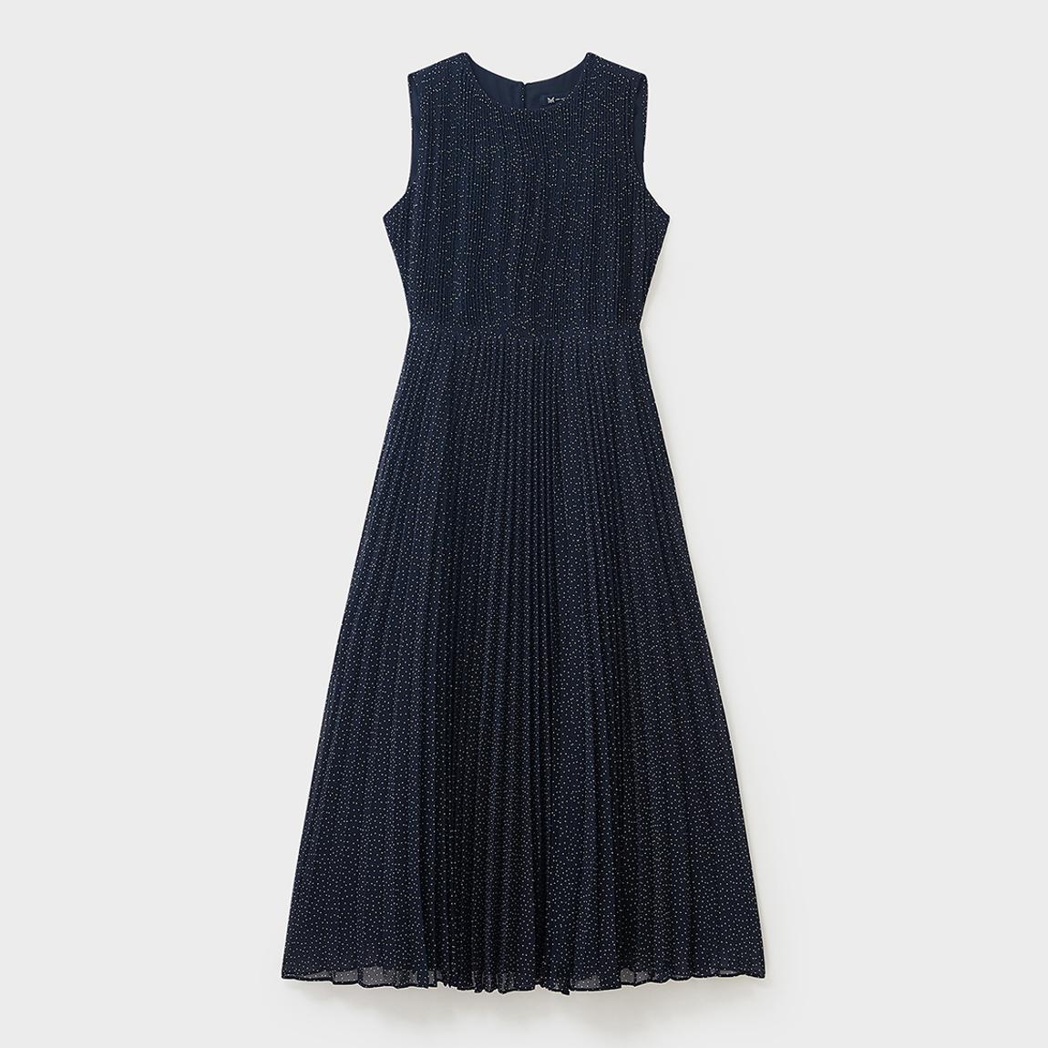 Navy/White Plisse Spot Dress main product photo