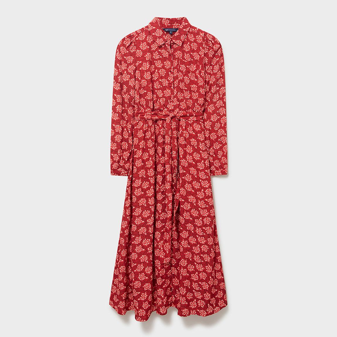 Red Printed Whitney Midi Dress main product photo