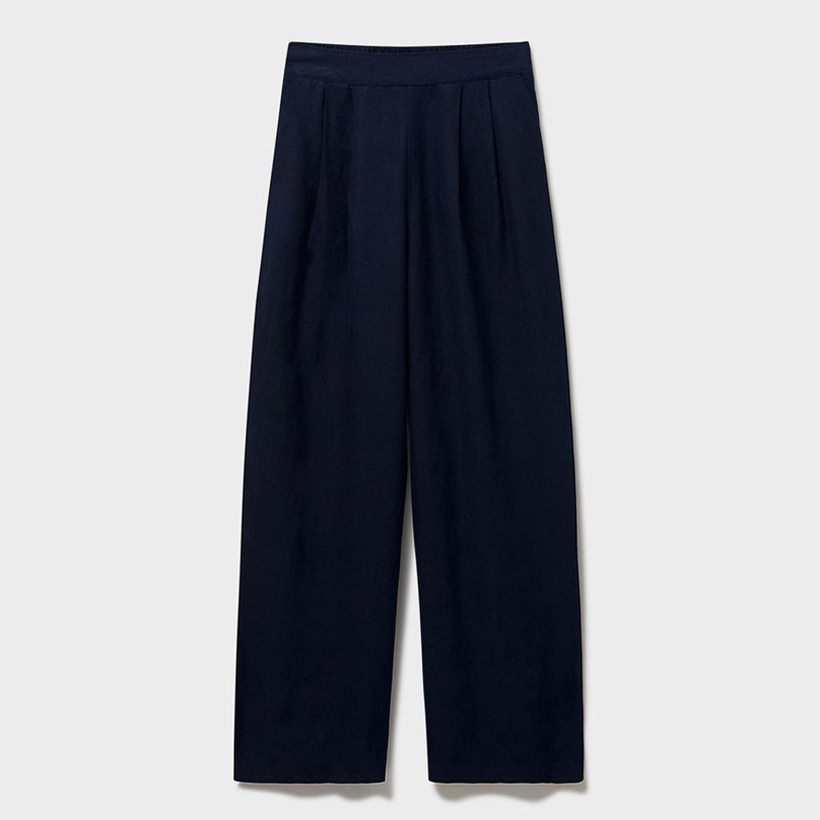 Navy Mayla Linen Trouser main product photo