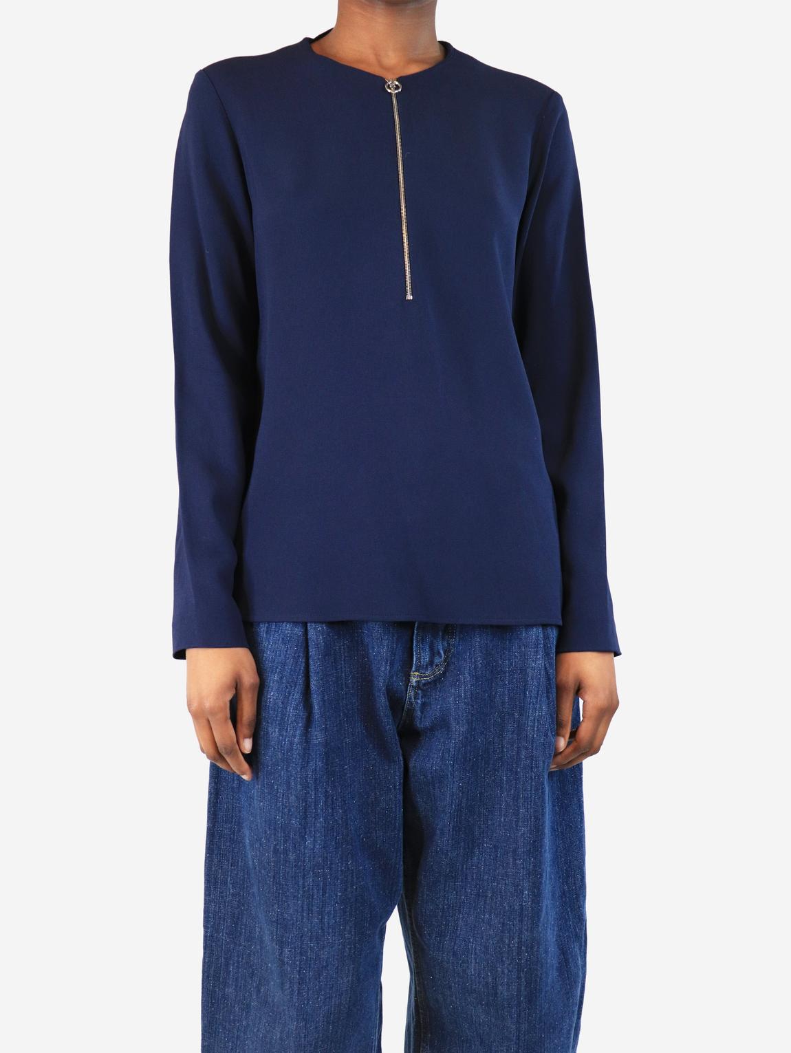 Stella McCartney Navy blue half-zip top main product photo