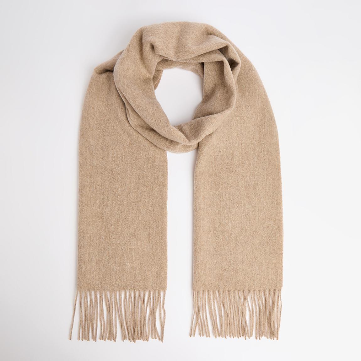 Oatmeal Wool Woven Scarf main product photo