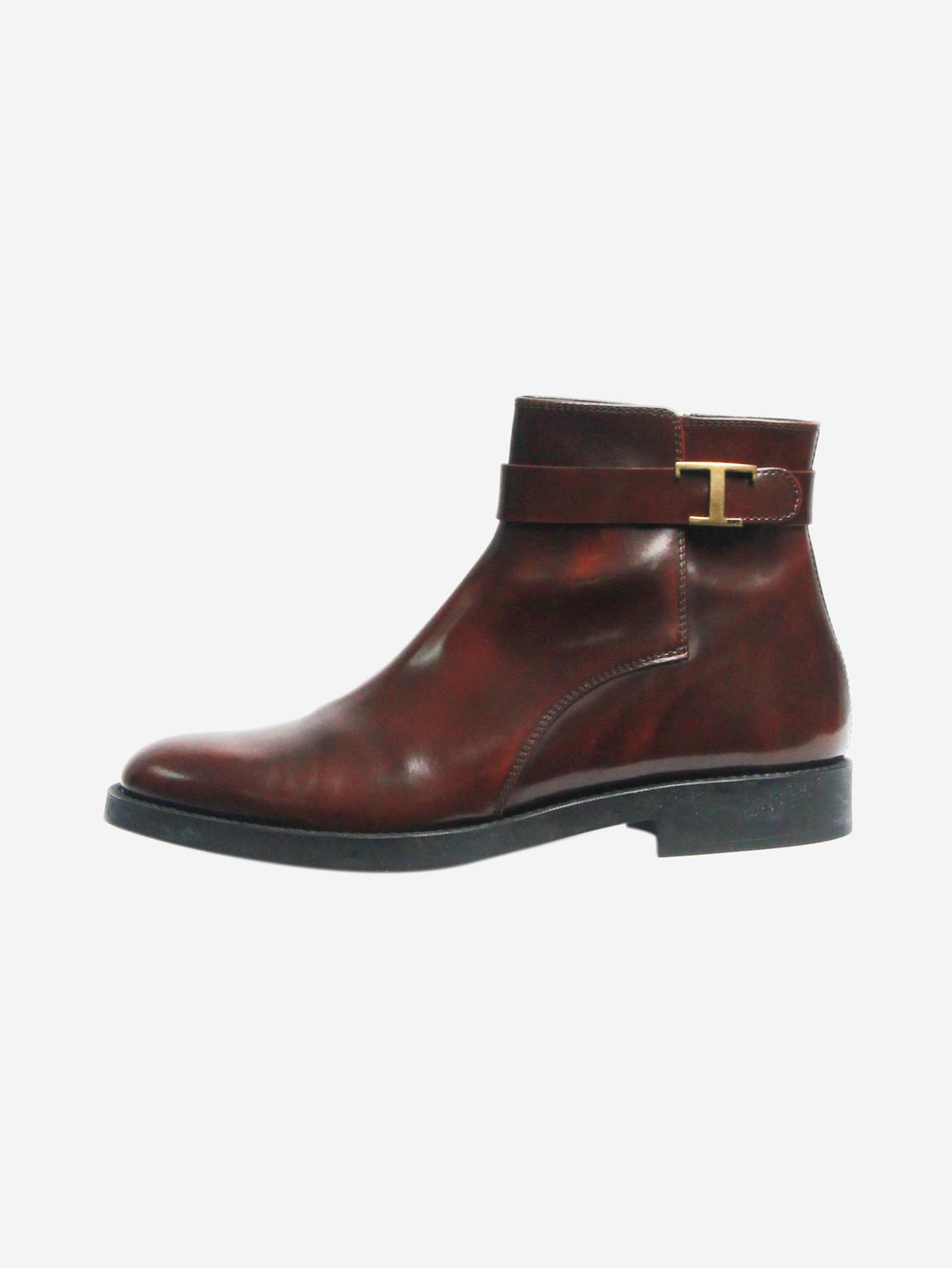 Oxblood Todzel T ankle boots main product photo