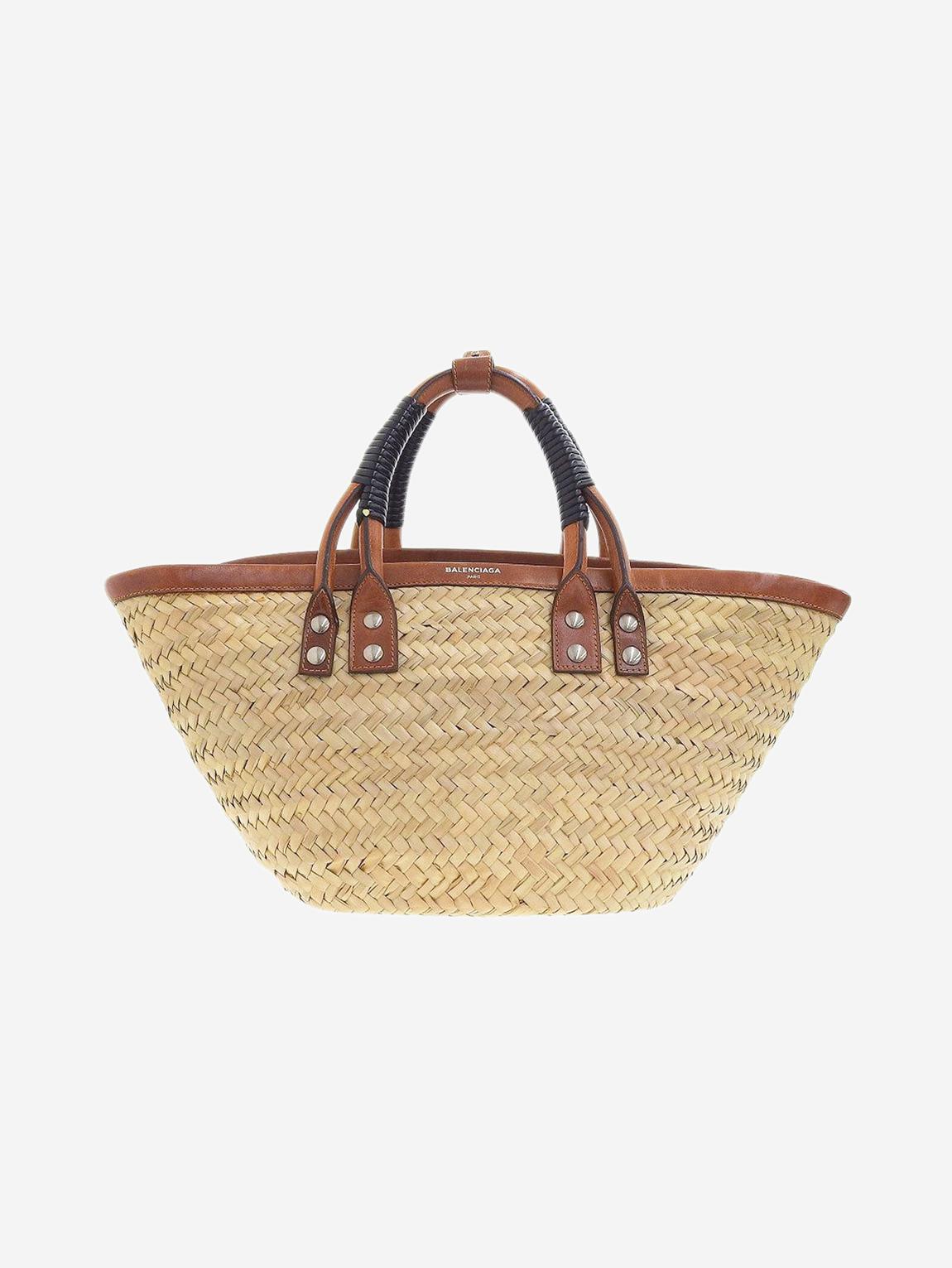 Neutral Bistro Panier straw tote bag main product photo