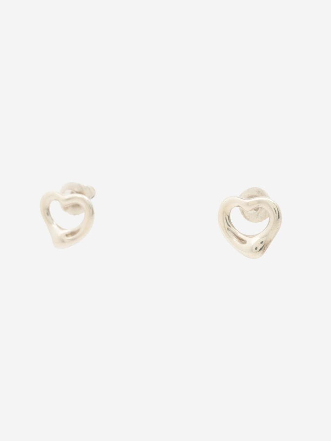 Sterling silver open heart earrings main product photo