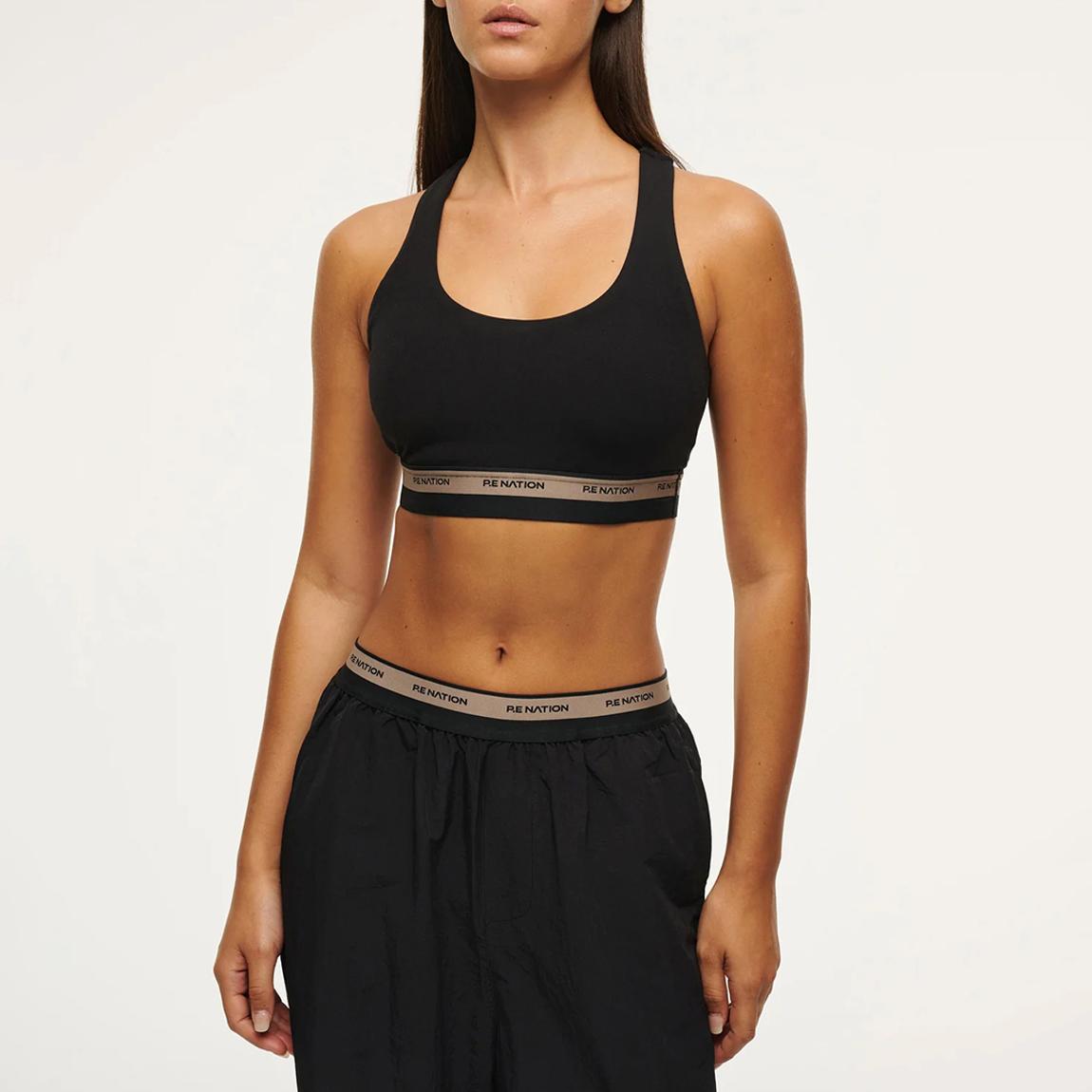 Black Avant Sports Bra main product photo