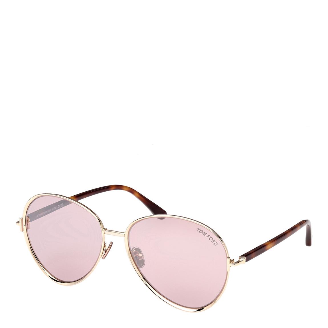 Women's Gold/Gradient Violet Rio Tom Ford Sunglasses 59mm main product photo