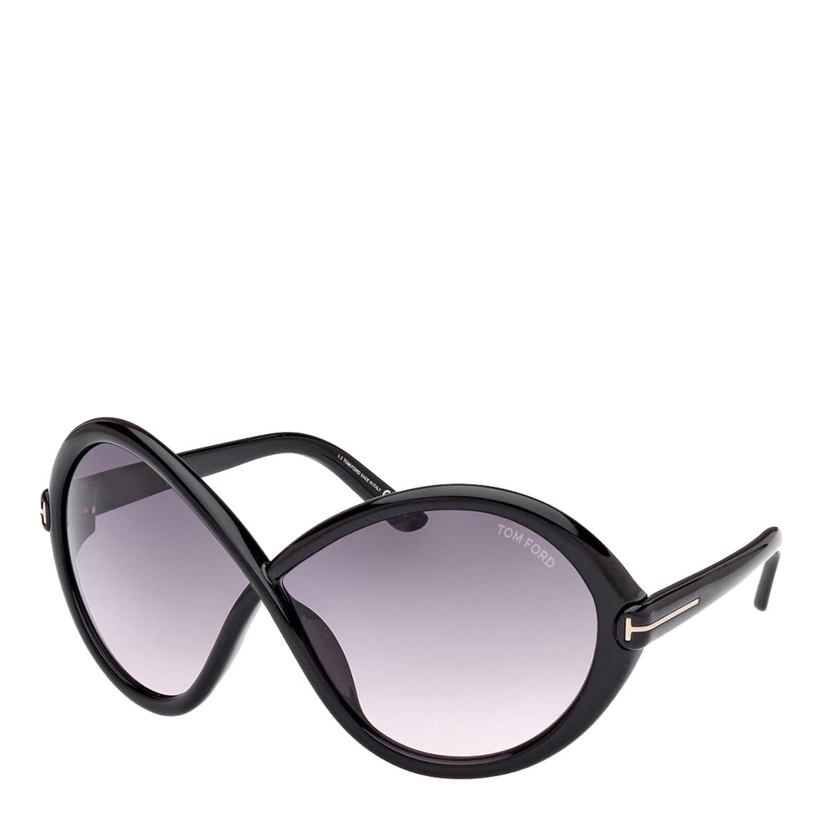 Women's Shiny Black/Gradient Smoke Jada Tom Ford Sunglasses 68mm main product photo