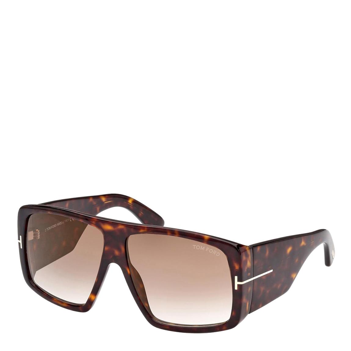 Unisex Dark Havana/Gradient Brown Raven Tom Ford Sunglasses 60mm main product photo