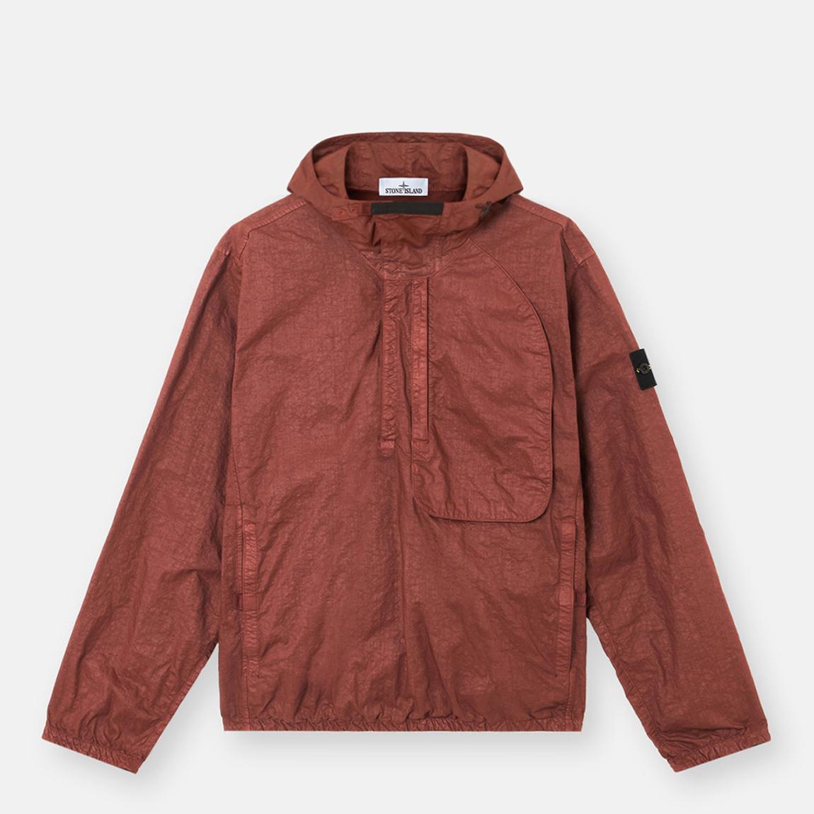 Stone Island Red Organic Look Nylon Anorak BrandAlley